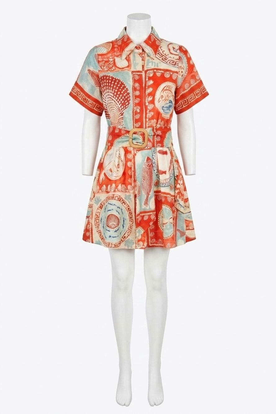 NEW HUNTER BELL liza mini dress in lost at sea